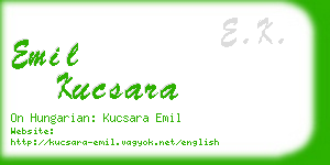 emil kucsara business card